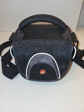 Swiss Gear Black Camera Bag Shoulder Case Travel Storage Carry Bag